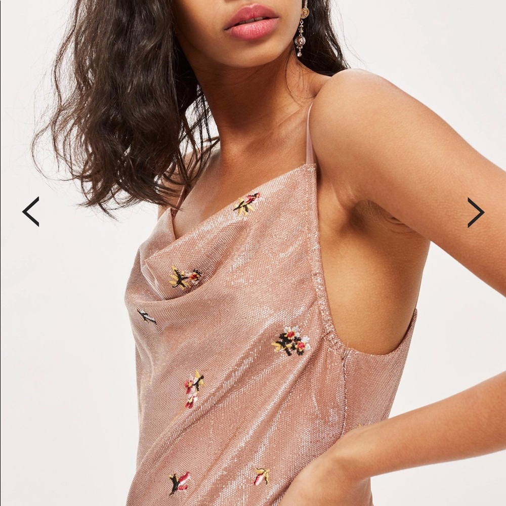 TOPSHOP COWL NECK BODY CON DRESS